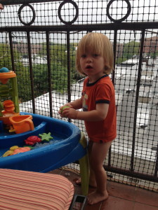 Balcony fun.