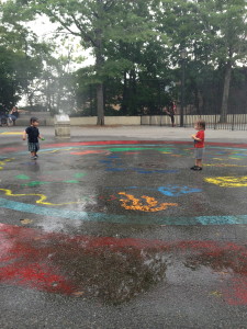 Water balloons with Lucas.