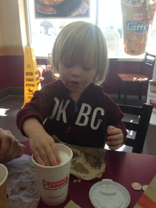 Donuts! Sweatshirts! Saturday mornings in fallish weather.